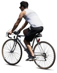 Man cycling cut out people (16077) - miniature