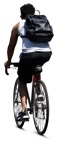 Man cycling cut out people (16078) - miniature