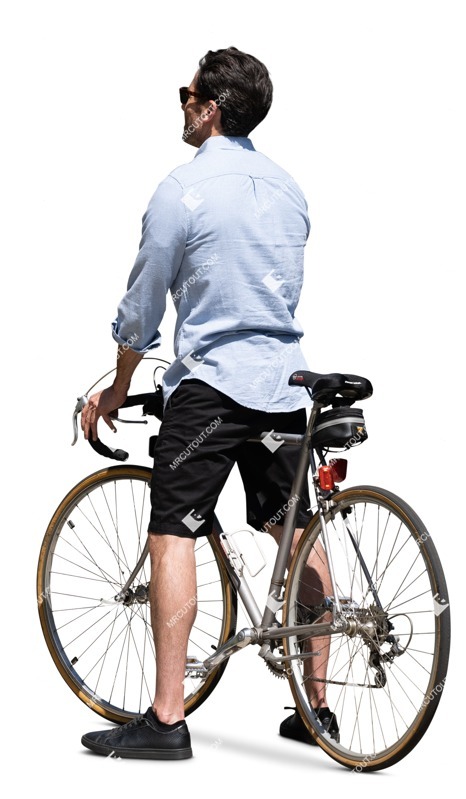 Man cycling people cutouts (15746)