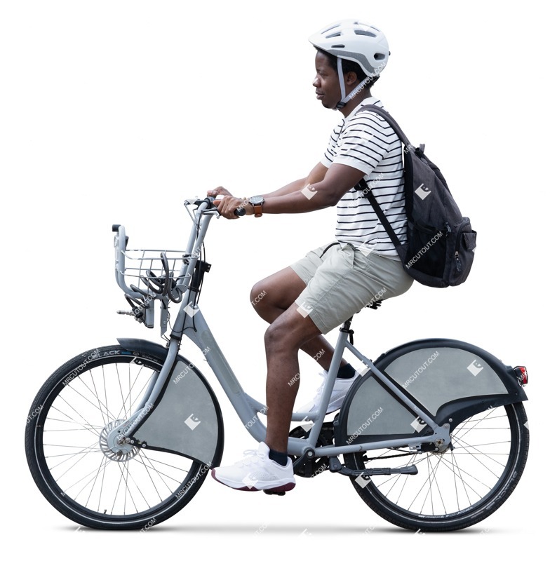 Man cycling cut out people (19726)