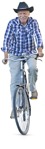 Man cycling people cutouts (3321) - miniature