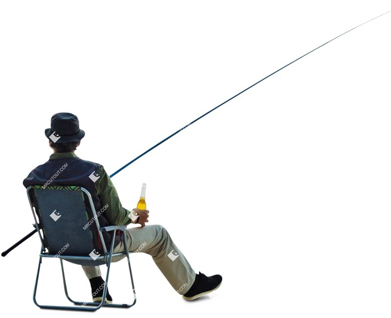 Man drinking cut out people (7063)