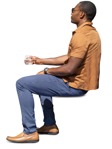 Man drinking people png (13524) - miniature