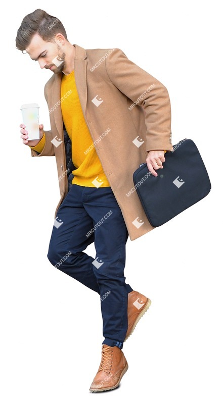 Man drinking coffee people png (10325)