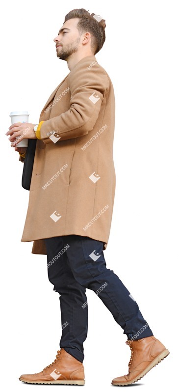 Man drinking coffee people png (9727)