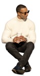 Man drinking coffee people png (11426) - miniature
