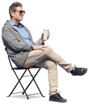Man drinking coffee people png (12720) - miniature