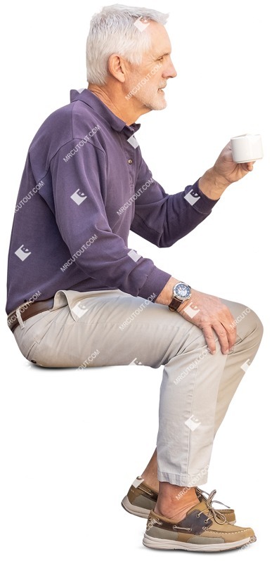 Man drinking coffee people png (13331)