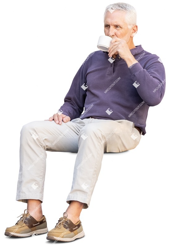 Man drinking coffee people png (13330)