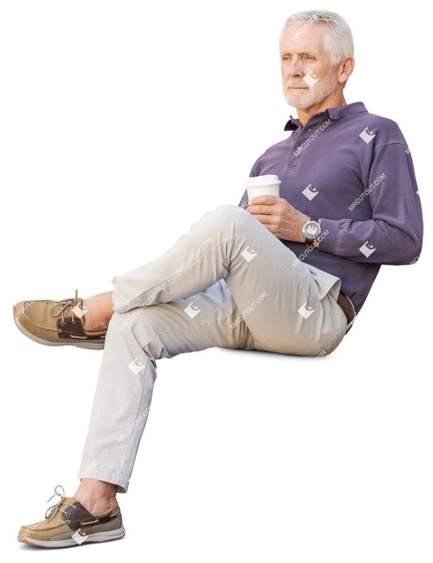 Man drinking coffee people png (13328)