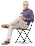 Man drinking coffee people png (12333) - miniature