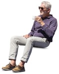 Man drinking coffee png people (12352) | MrCutout.com - miniature