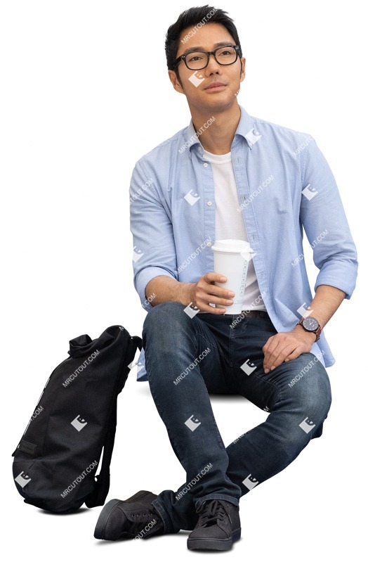 Man drinking coffee people png (13441)