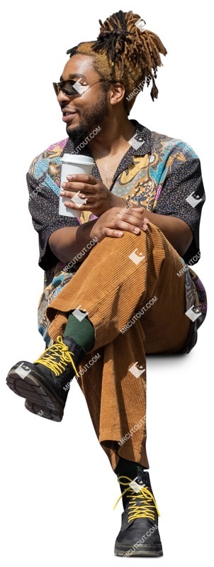 Man drinking coffee human png (14066)