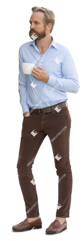 Man drinking coffee people png (12550)
