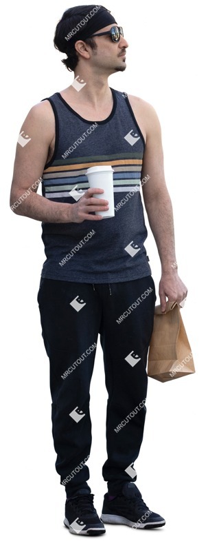 Man drinking coffee people png (15580)