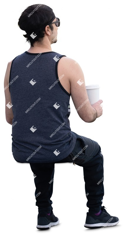 Man drinking coffee people png (15045)