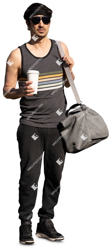 Man drinking coffee people png (15495)