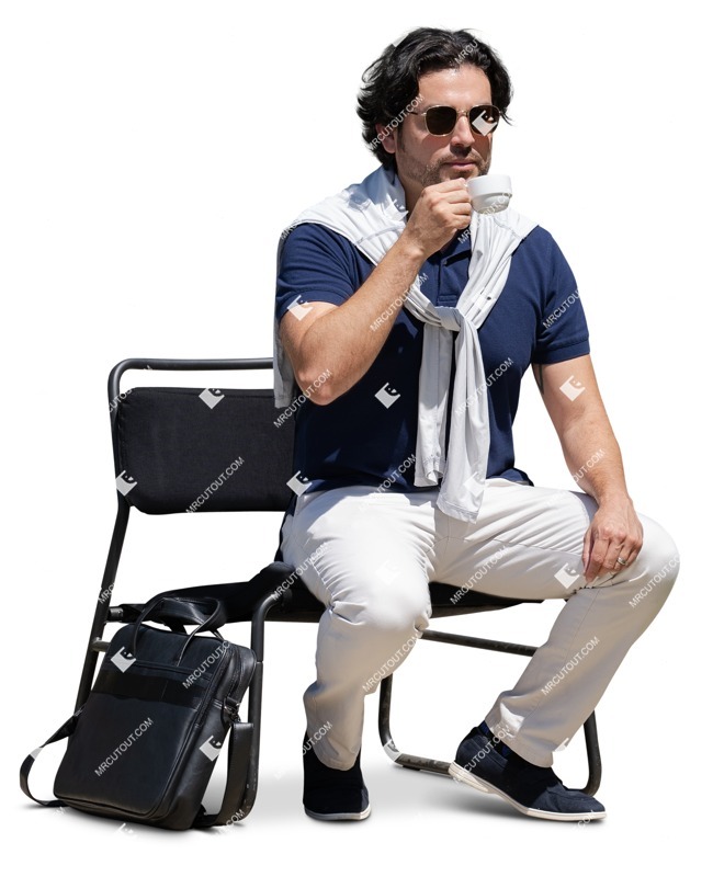 Man drinking coffee photoshop people (15385)