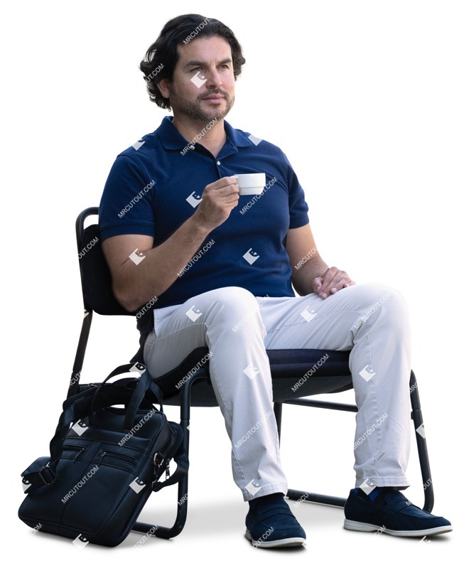 Man drinking coffee people png (14383)