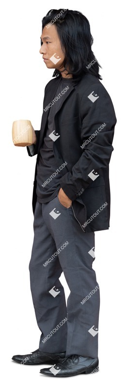 Man drinking coffee person png (18472)