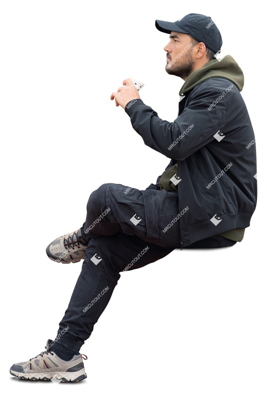 Man drinking coffee people png (16732)