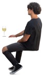 Man drinking wine people png (14790) | MrCutout.com - miniature