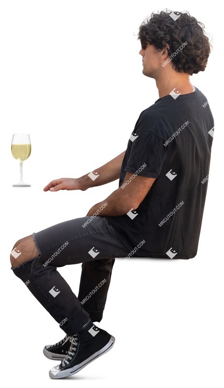 Man drinking wine people png (14238)
