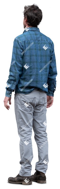 Man eating cut out people (16053)