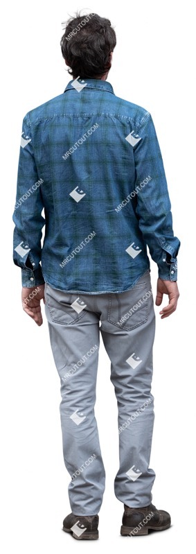 Man eating cut out pictures (15692)