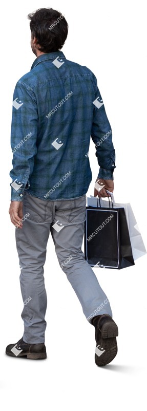 Man eating cut out pictures (15737)