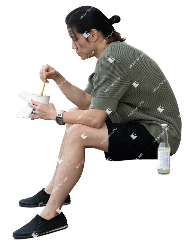 Man eating seated png people (19964)