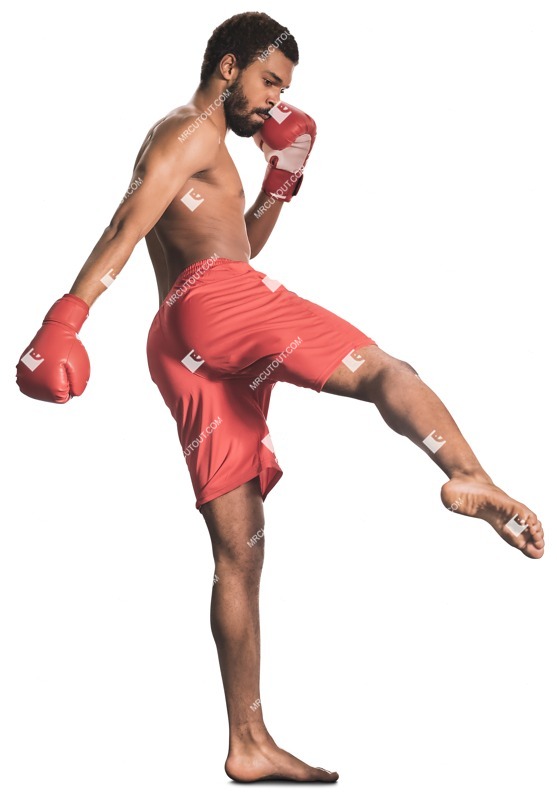 Man exercising people cutouts (12490)