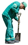 Man gardening  (19608) - miniature