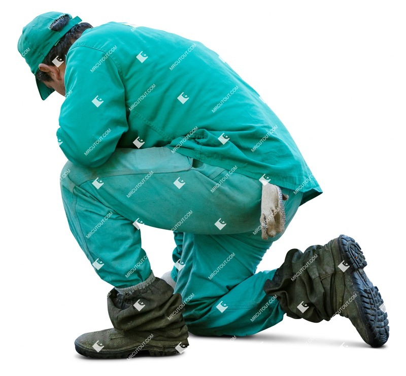 Man gardening entourage people (19621)