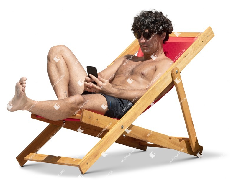 Man in a swimsuit lying people png (13547)