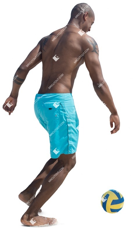 Man in a swimsuit playing soccer person png (7238)