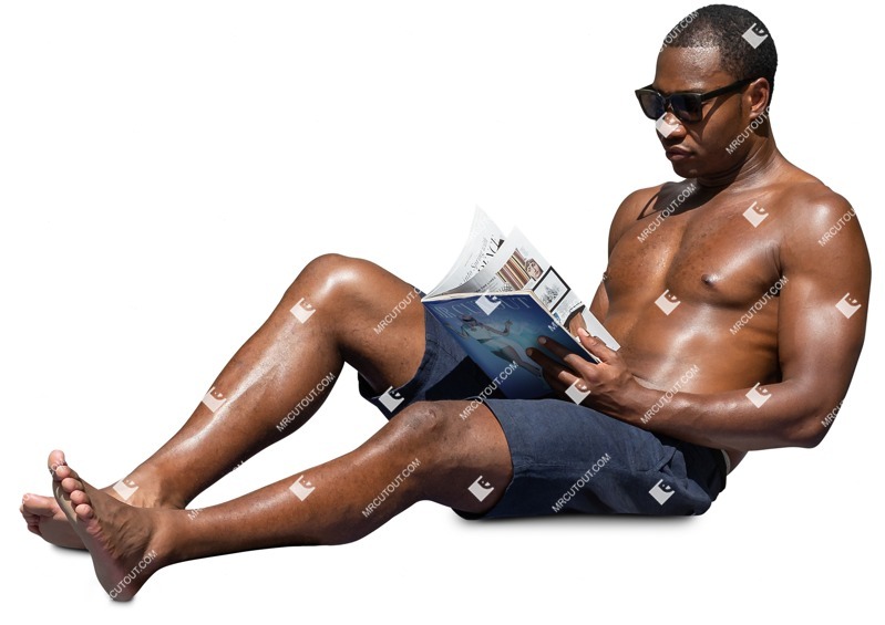 Man in a swimsuit sitting png people (12379)