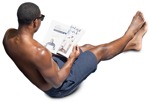 Man in a swimsuit lying png people (13554) | MrCutout.com - miniature