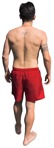 Man in a swimsuit standing entourage people (7760) - miniature