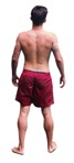 Man in a swimsuit standing entourage people (7761) - miniature