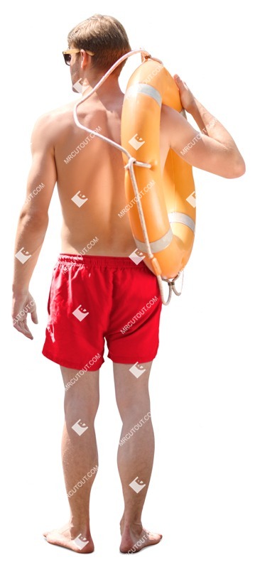 Man in a swimsuit standing person png (12343)