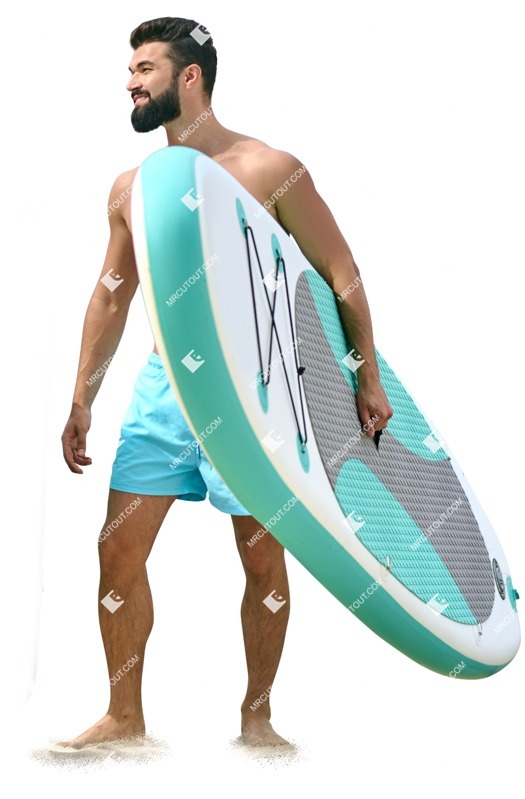Man in a swimsuit walking people png (11948)