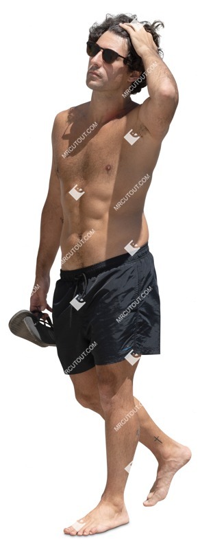 Man in a swimsuit walking png people (13559)