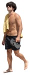 Man in a swimsuit walking png people (14748) | MrCutout.com - miniature