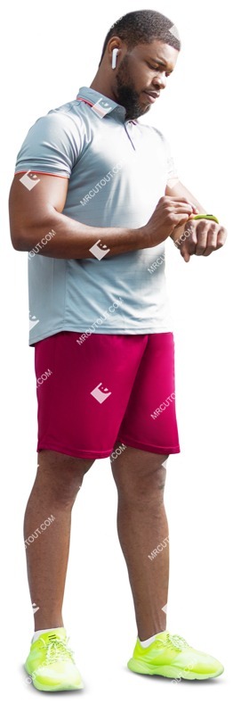 Man jogging people cutouts (7010)