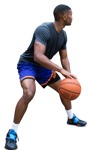 Man playing basketball  (6350) - miniature