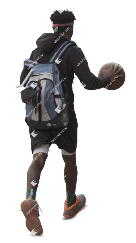 Man playing basketball cut out pictures (1628)
