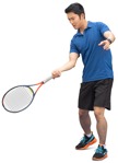 Man playing tennis entourage people (12456) | MrCutout.com - miniature
