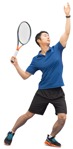 Man playing tennis entourage people (12459) | MrCutout.com - miniature